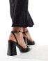 RAID Neim block heeled shoes in black