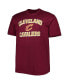 Фото #3 товара Men's Wine Cleveland Cavaliers Big & Tall Heart & Soul T-shirt