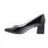 Фото #8 товара David Tate Creative Womens Black Extra Wide Leather Slip On Block Heels Shoes 6