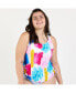 Фото #1 товара Plus Size Maya Tankini Swim Top With Removable Cups