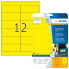 HERMA Labels signalling hard-wearing A4 99,1x42,3 mm yellow strong adhesion film matt weatherpr. 300 pcs. - Yellow - Self-adhesive printer label - A4 - Laser - Permanent - Matte