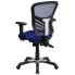 Фото #2 товара Mid-Back Blue Mesh Multifunction Executive Swivel Chair With Adjustable Arms