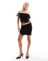 Kyo The Brand side split tie waist mini skirt co-ord in black