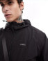 Bershka nylon windbreaker in black