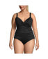 Фото #1 товара Plus Size G-Cup Chlorine Resistant Wrap Underwire Tankini Swimsuit Top
