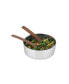 Nambe Nest Chillable 9.5" Round 3 Piece Salad Set with Servers