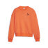 Puma Classics Oversized Crew Neck Sweatshirt Womens Orange Casual Athletic Outer