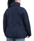 Фото #2 товара Women's Plus Size Cinched-Waist Bomber Raincoat