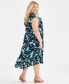 Plus Size Floral Shine Dress, Created for Macy's