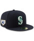 Фото #1 товара Men's Navy Seattle Mariners 2023 Jackie Robinson Day 59FIFTY Fitted Hat