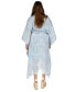 Фото #2 товара Michael Kors Plus Size Printed Belted Poncho