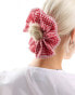 Фото #1 товара DesignB London double layer gingham scrunchie in red