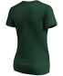 ფოტო #3 პროდუქტის Women's Green Oakland Athletics Team Logo Lockup V-Neck T-shirt