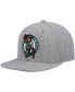 Men's Heathered Gray Boston Celtics 2.0 Snapback Hat - фото #2