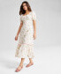 Фото #3 товара Women's Cotton Corset-Look Maxi Dress, Created for Macy's