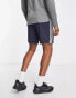 adidas Sportswear essentials 3 stripes shorts in navy and white