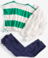 Girls Open-Stitch Cotton Cardigan, Created for Macy's Snowfall White, XS (5/6) - фото #4