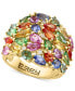 ფოტო #1 პროდუქტის EFFY® Multi-Gemstone (8-1/20 ct. t.w.) & Diamond (1/10 ct. t.w.) Cluster Ring in 14k Gold