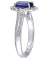 ფოტო #4 პროდუქტის Tanzanite (1-4/5 ct. t.w.) & Diamond (1/6 ct. t.w.) Statement Ring in 14k White Gold