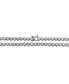 ფოტო #1 პროდუქტის Sterling Silver with White Gold Plated Clear Round Cubic Zirconia Milgrain Bezel Tennis Necklace