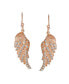 ფოტო #6 პროდუქტის Heavenly Spiritual Symbol Cubic Zirconia Pave CZ Guardian Angel Wing Feather Lever back Dangle Earrings For Women For Teen Sterling Silver French Wire