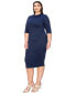 Фото #2 товара Plus Size Mona Midi Dress