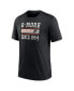 Фото #2 товара Men's Heather Black Baltimore Orioles Cooperstown Collection Local Stack Tri-Blend T-Shirt