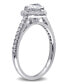 ფოტო #2 პროდუქტის Certified Diamond (7/8 ct. t.w.) Heart-Shape Halo Engagement Ring in 14k White Gold