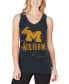 ფოტო #4 პროდუქტის Women's Navy Michigan Wolverines Ferris Melange V-Neck Tank Top