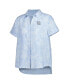 Фото #3 товара Women's Light Blue Kentucky Wildcats Legacy Leaves Camp Button-Up Shirt