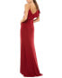 Фото #2 товара Mac Duggal Asymmetric Jersey Ruffled Cap Sleeve Gown Women's