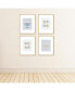 Фото #3 товара Happy Hanukkah - Unframed Linen Paper Wall Art - Set of 4 - Artisms - 8 x 10 in
