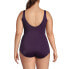 Фото #10 товара Plus Size Scoop Neck Soft Cup Tugless Sporty One Piece Swimsuit