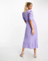 Nobody's Child Evie midi dress in purple heart print