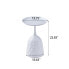 Фото #2 товара White Wine Cup Metal Side Table, Small Sofa Table, Round White Nightstand