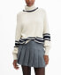 Фото #1 товара Women's Striped Turtleneck Sweater