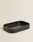 Black resin bathroom soap dish