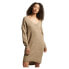 Платье Superdry Studios Slouch V Knit Dress Deep Camel Marl, 2XS - фото #2