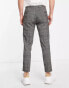 Фото #2 товара Gianni Feraud slim cropped trousers in grey check