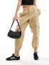 River Island cuffed cargo trouser in beige