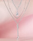ფოტო #5 პროდუქტის Cubic Zirconia Pear & Round 18" Fancy Pendant Necklace in Sterling Silver