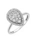 ფოტო #1 პროდუქტის Diamond Pear Cluster Engagement Ring (3/4 ct. t.w.) in 14k White Gold