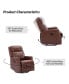 Marilia Genuine Leather Swivel Recliner with Nailhead Trims