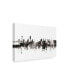 Фото #2 товара Michael Tompsett Lisbon Portugal Skyline Black White Canvas Art - 20" x 25"