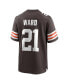 ფოტო #3 პროდუქტის Men's Denzel Ward Brown Cleveland Browns Game Jersey