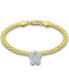 ფოტო #1 პროდუქტის Cubic Zirconia Butterfly Charm Bismark Chain Bracelet, Created for Macy's