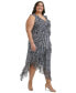 ფოტო #4 პროდუქტის Plus Size Ruffled Printed Midi Dress