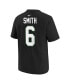 ფოტო #2 პროდუქტის Big Boys and Girls DeVonta Smith Black Philadelphia Eagles Player Name and Number T-shirt