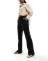 Фото #1 товара Object mid rise pull on flared trousers in black