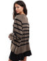 Object oversized knitted stripe jumper in brown and black